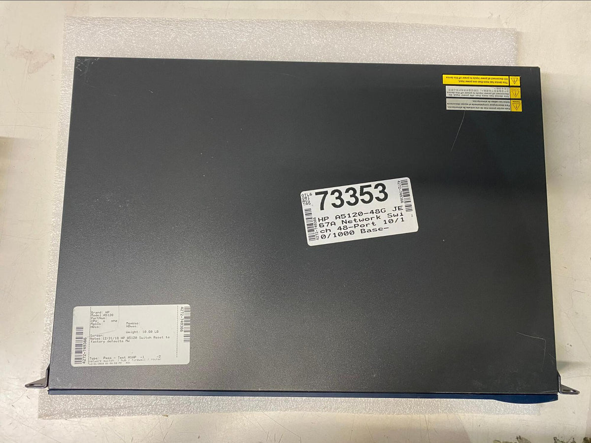 HP 5120-48G A5120 SERIES 48 PORT EI SWITCH JE067A – TDS Inc.