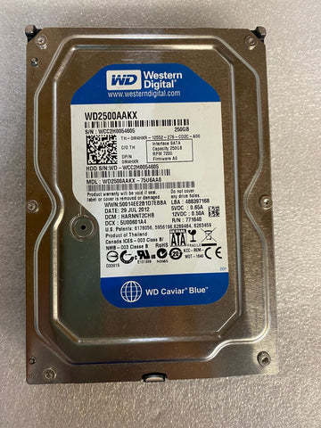 0M4HXR WD2500AAKX-75u6aa0 WESTERN DIGITAL 250GB 7200RPM SATA 6GBS 3.5 HDD