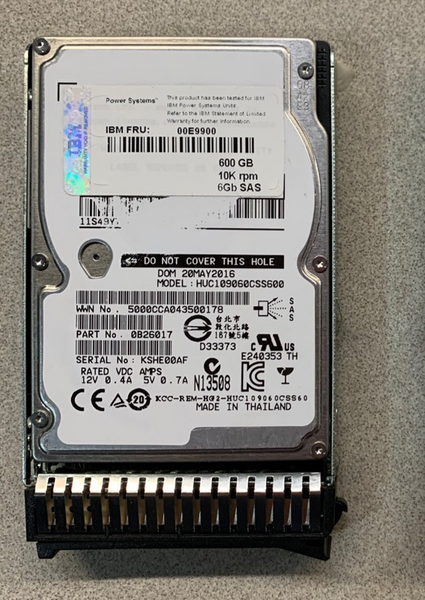 IBM 00E9900 600 GB 10k rmp 6Gb Hard Drive – TDS Inc.