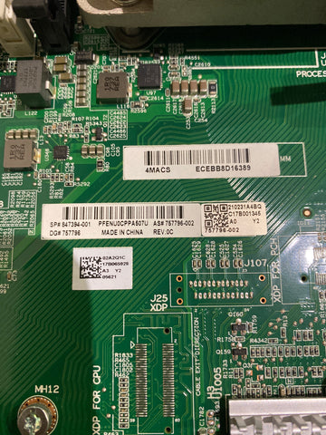 847394-001  757796-002 HP SYSTEM BOARD (DL120G9)