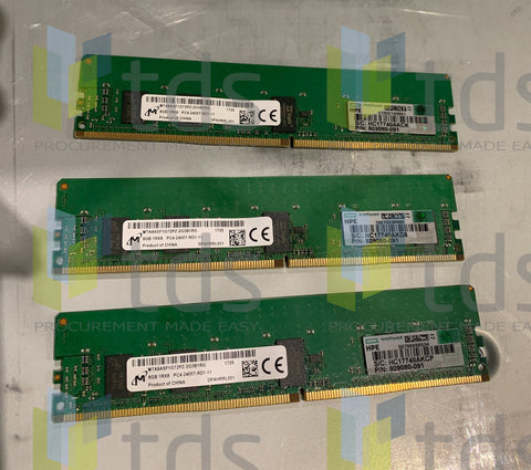 809080-091 sub 805347-B21 819410-001 HP 8GB (1x8GB) Single Rank x8 DDR4-2400 CAS-17-17-17 Registered Memory